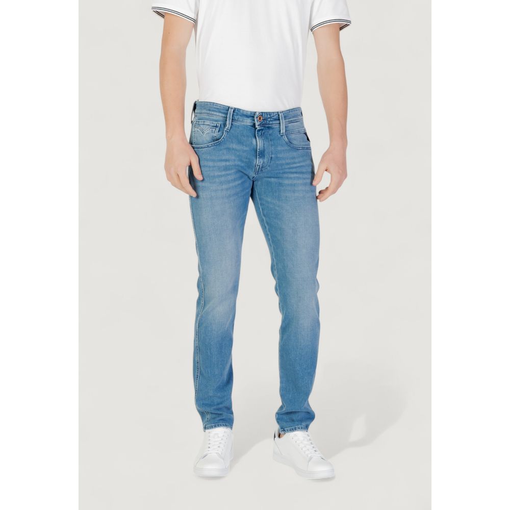 Replay Blå Bomulds Skinny Jeans