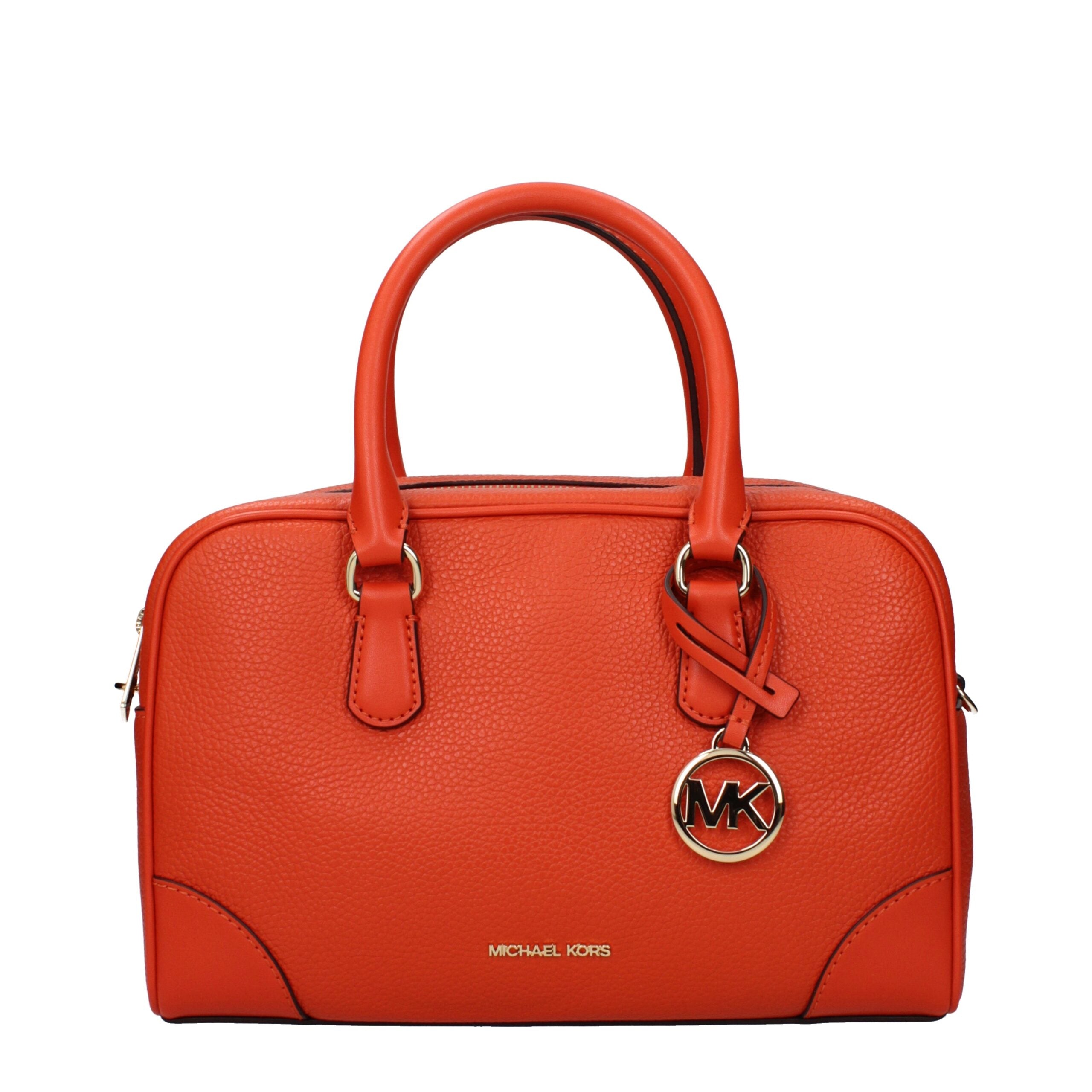 Michael Kors Orange Leather Handbags