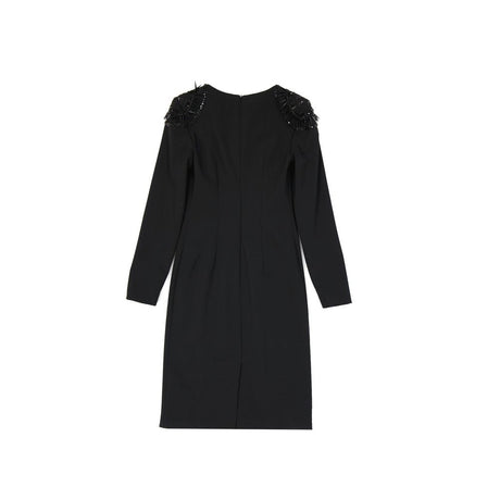 Alberta Ferretti Black Elastane Cocktail Dress
