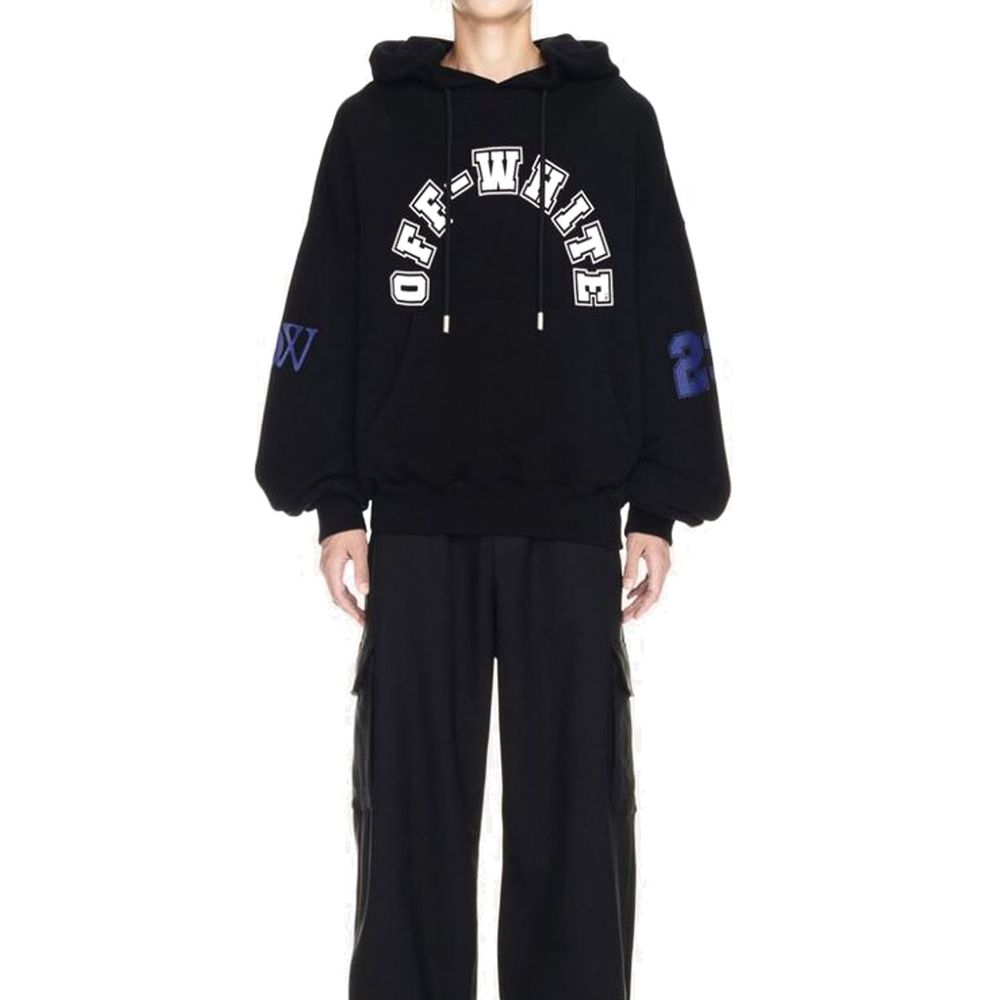 Off-white sort bomulds sweatshirt