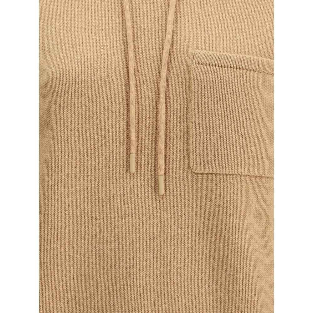 Max Mara Beige Uldhættetrøje