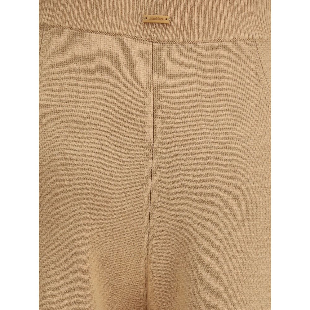 Max Mara Beige Uld Casual Bukser
