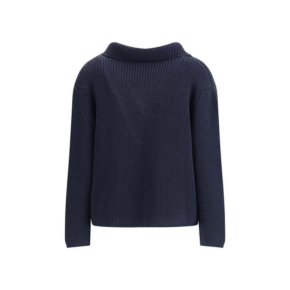 Ella Blå Merino Uld Cardigan