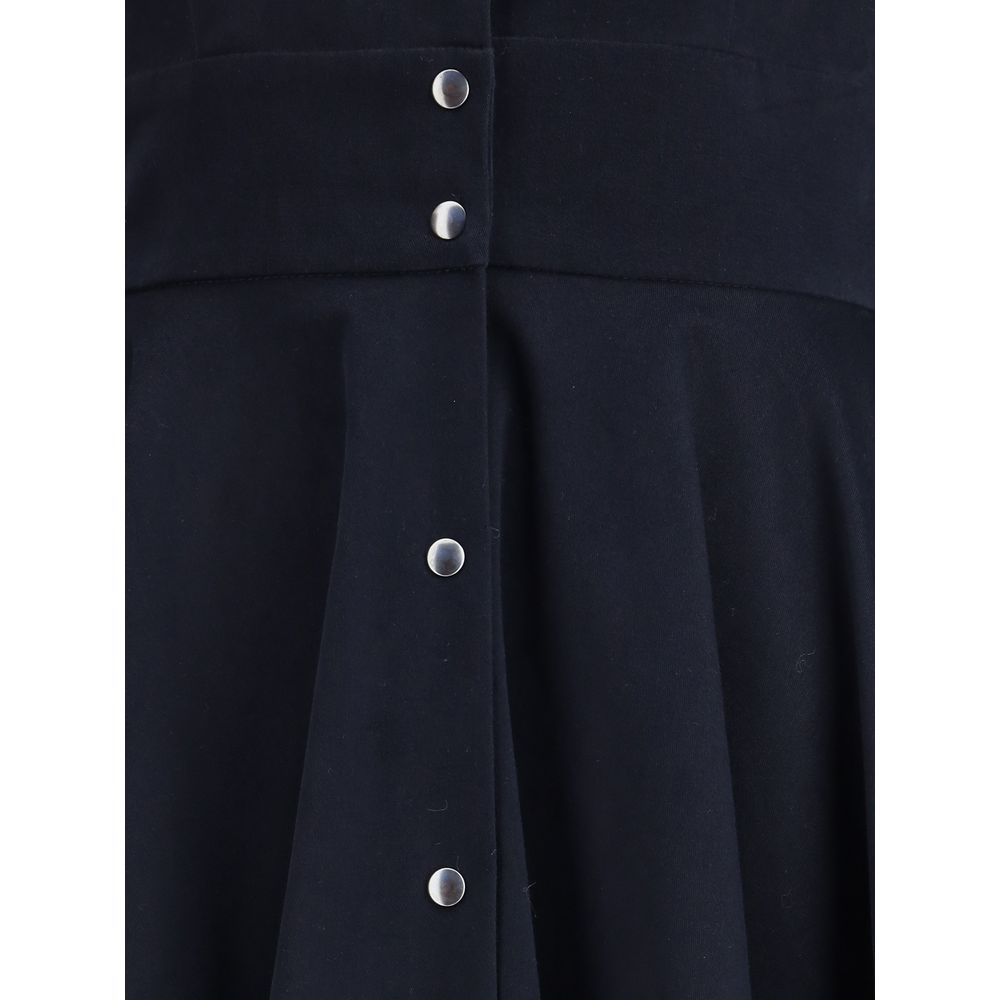 Ella Blå Bomulds Afslappet Kjole