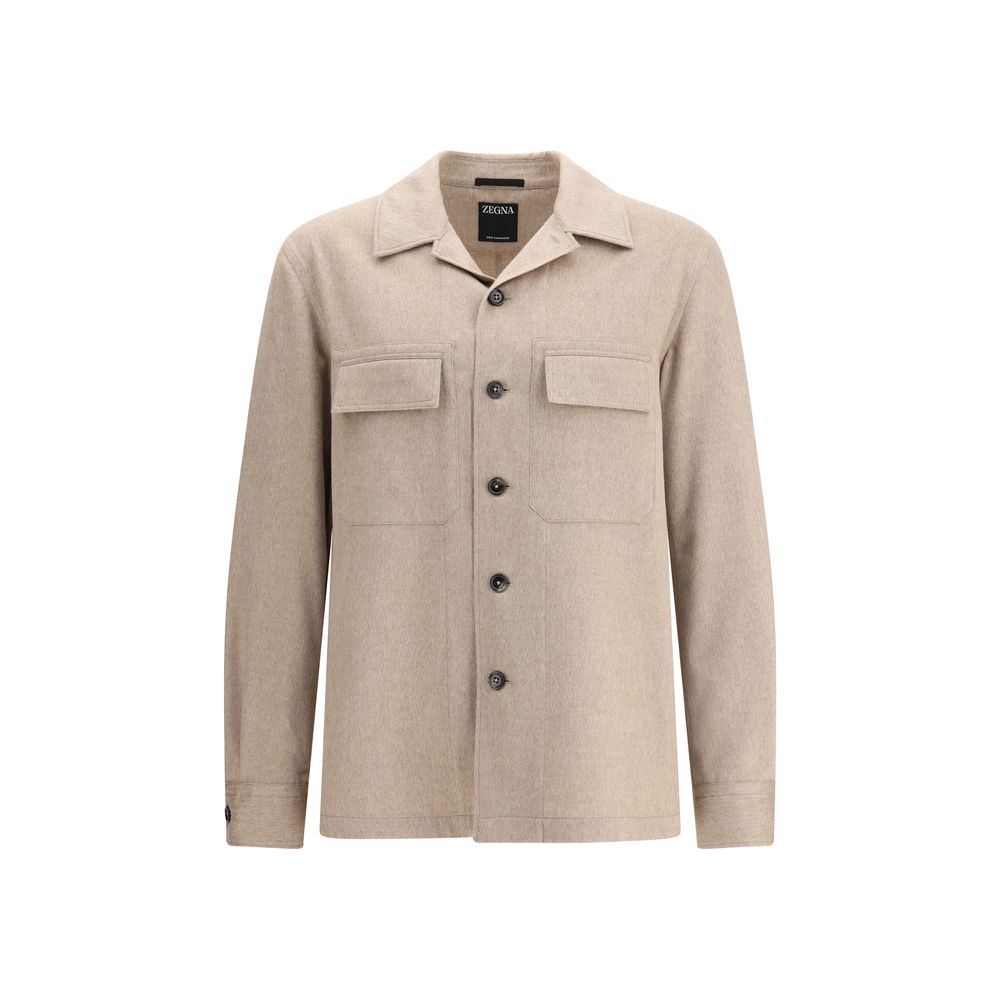 ZEGNA Beige bomuldsfrakke