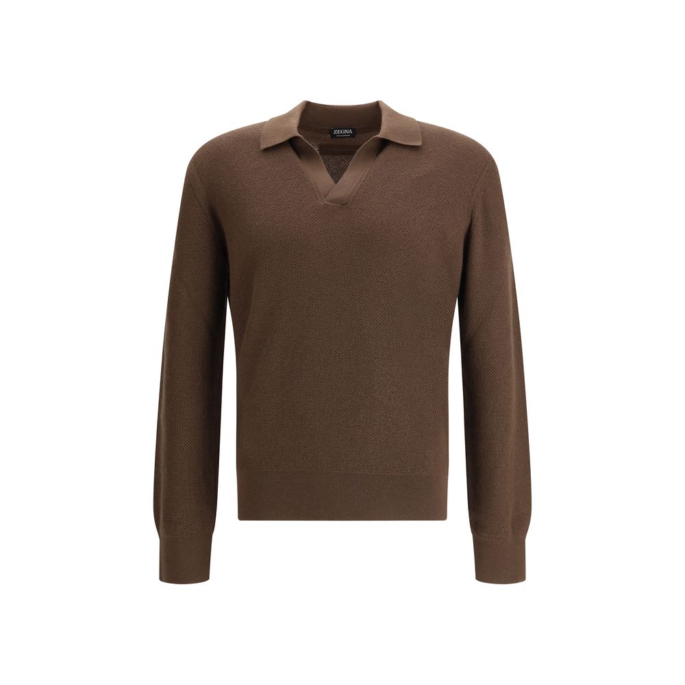 ZEGNA Brun Kashmirskjorte