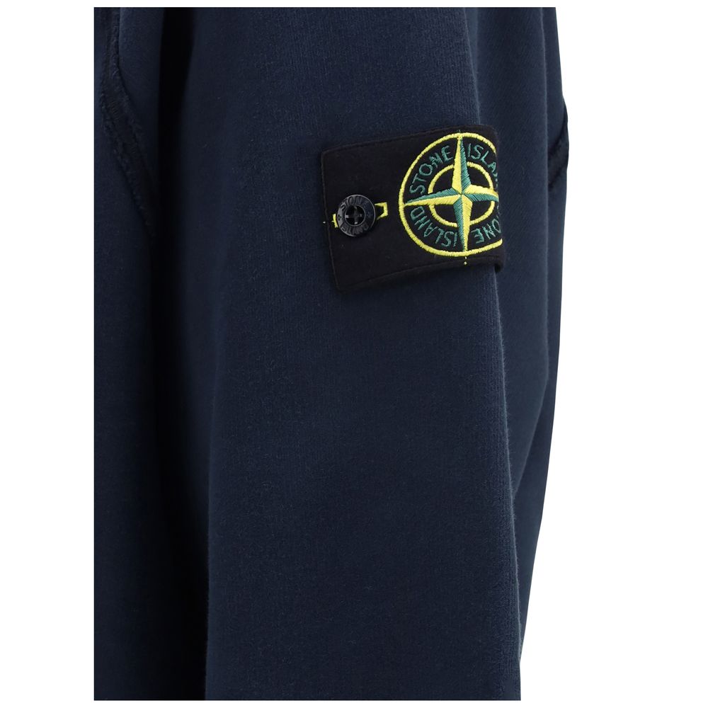 Stone Island Blå Bomuldssweatshirt
