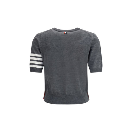 Thom Browne Grå Fleece Uld T-shirt