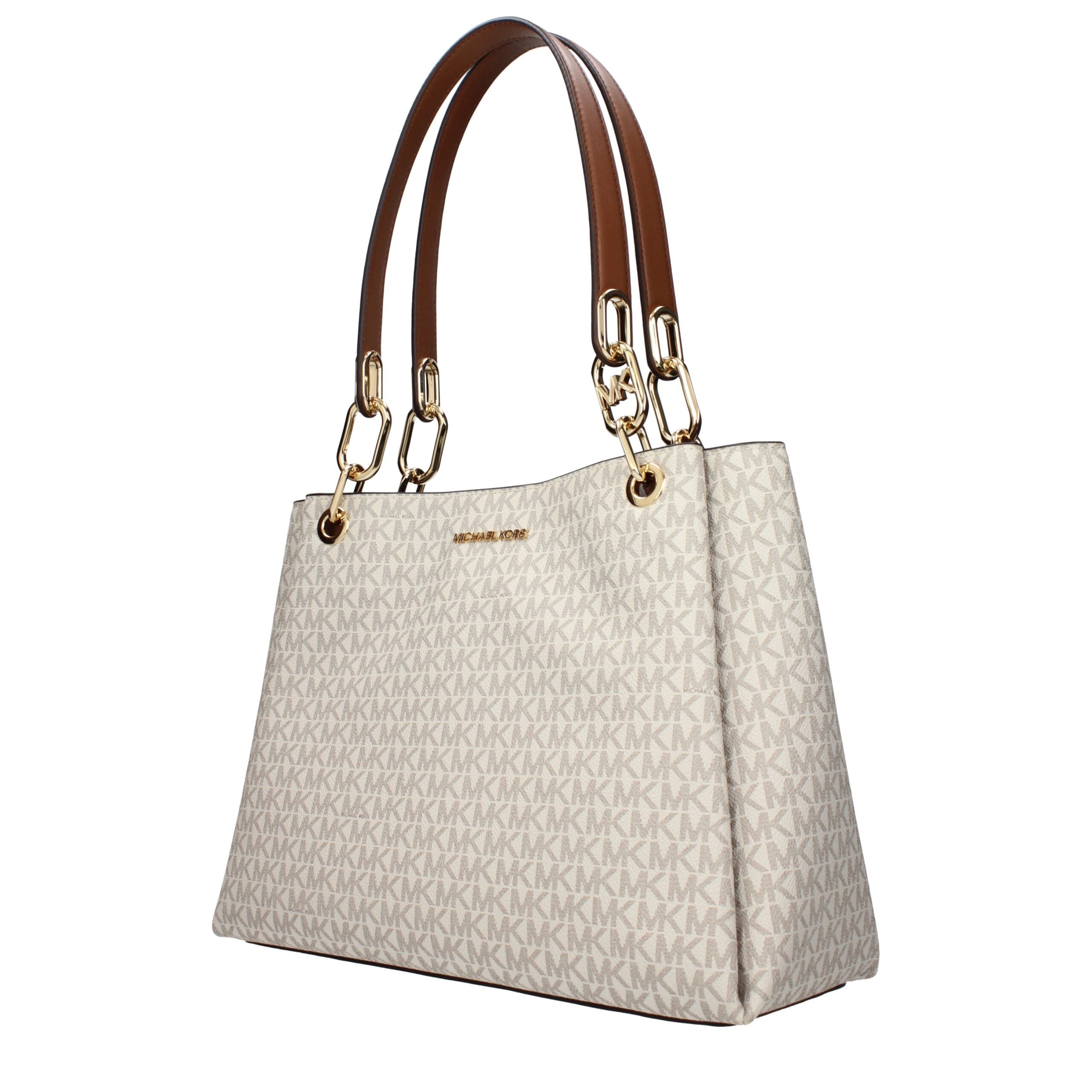 Michael Kors Beige Fabric Shoulder Bags