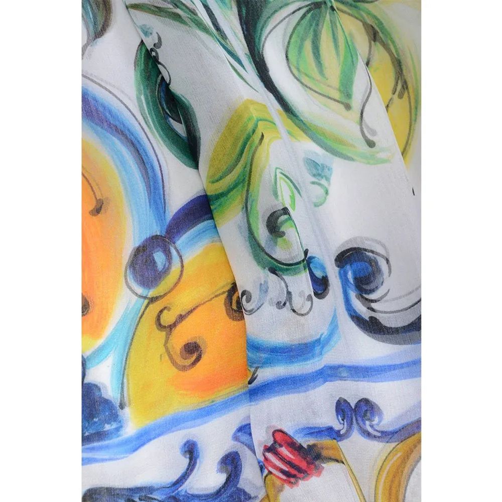 Dolce & Gabbana Hvid Silke Afslappet Kjole