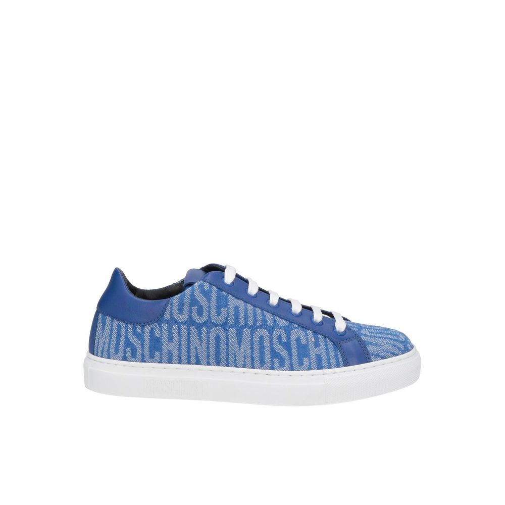 Moschino Couture Blå Læder Low Top Sneakers