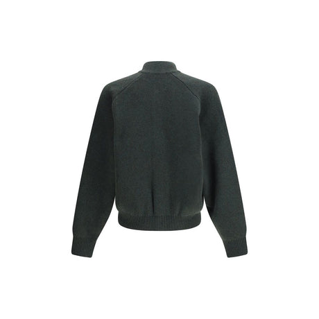 Jacquemus Green Fleece Wool Cardigan