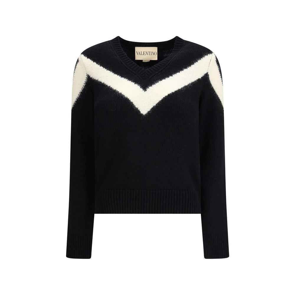 Valentino Sort Fleece Uld Sweatshirt
