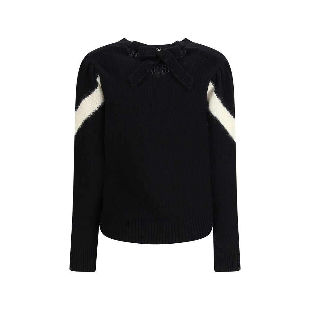 Valentino Sort Fleece Uld Sweatshirt