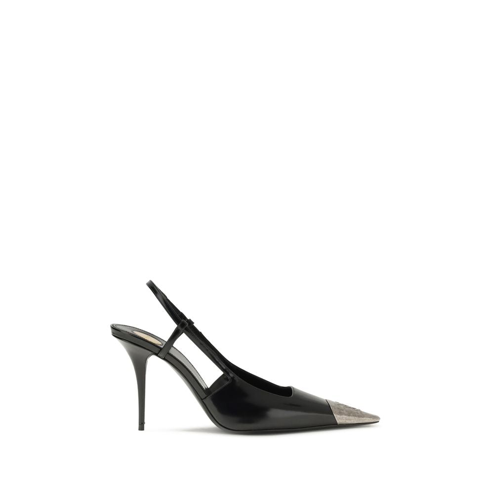 Saint Laurent sorte Bos Taurus pumps i kalveskind