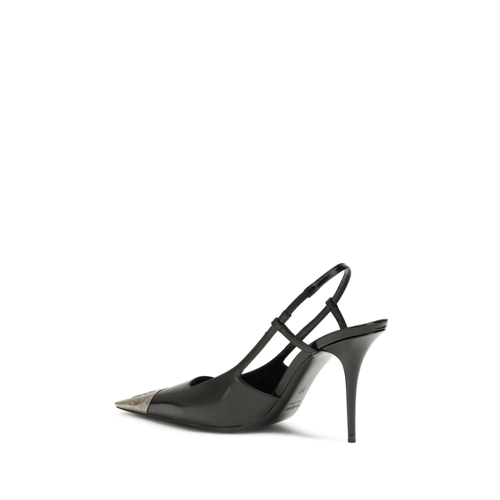 Saint Laurent sorte Bos Taurus pumps i kalveskind