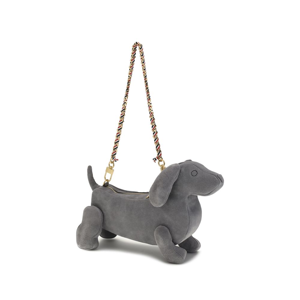 Thom Browne grå læder skuldertaske