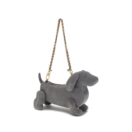 Thom Browne grå læder skuldertaske