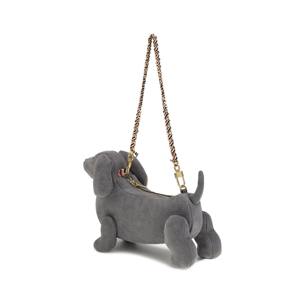 Thom Browne grå læder skuldertaske