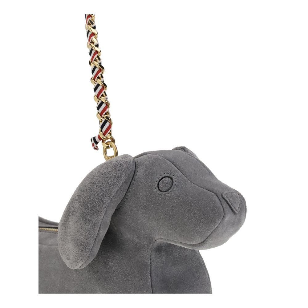 Thom Browne grå læder skuldertaske