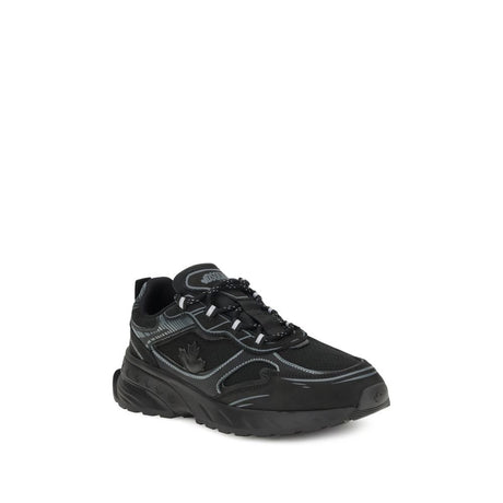 Dsquared² Sorte Bos Taurus Athletic Sneakers i Kalveskind