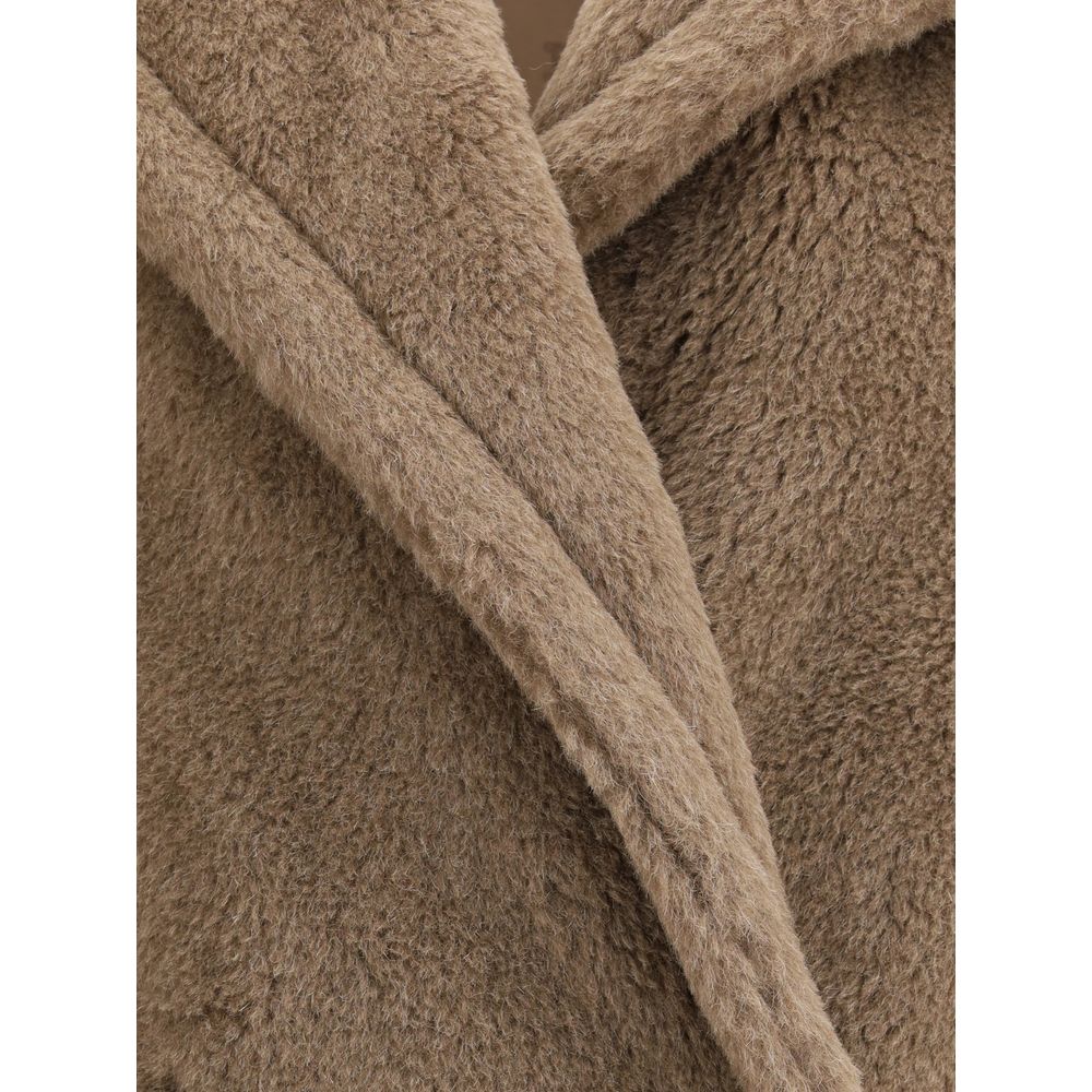 Max Mara Brun Alpaca Vicugna Pacos Frakke