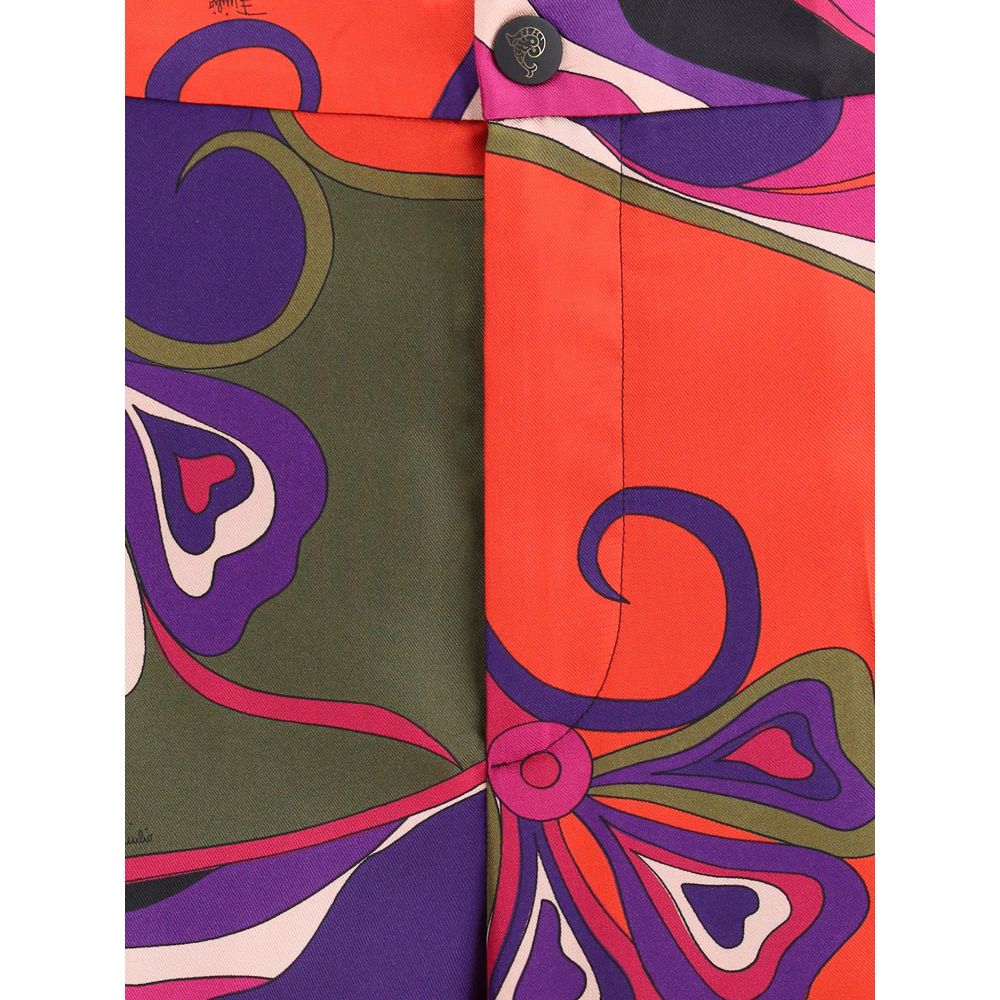 Emilio Pucci flerfarvede silkebukser