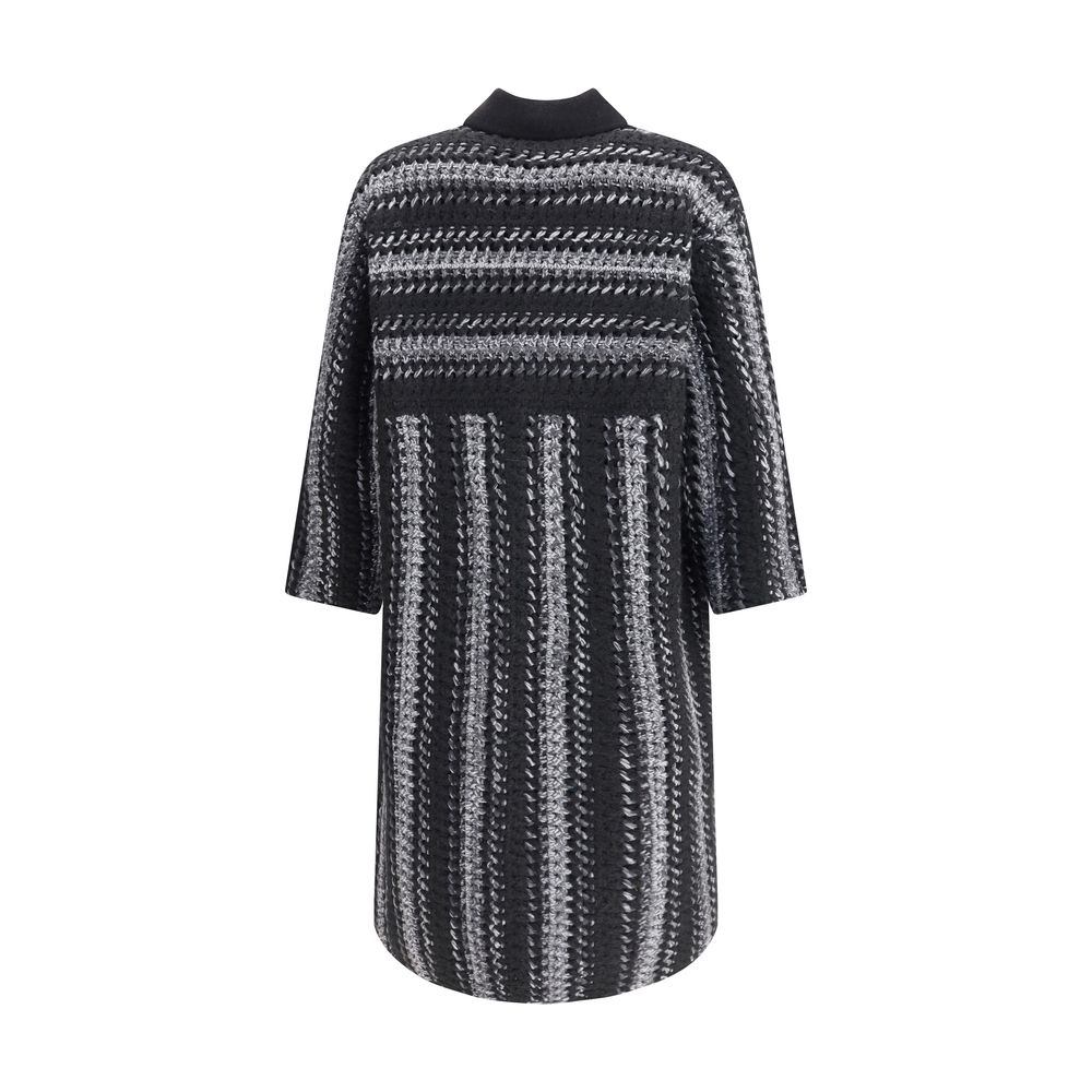 Fabiana Filippi sort fleece uldfrakke