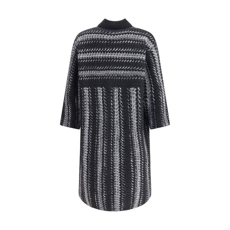 Fabiana Filippi sort fleece uldfrakke