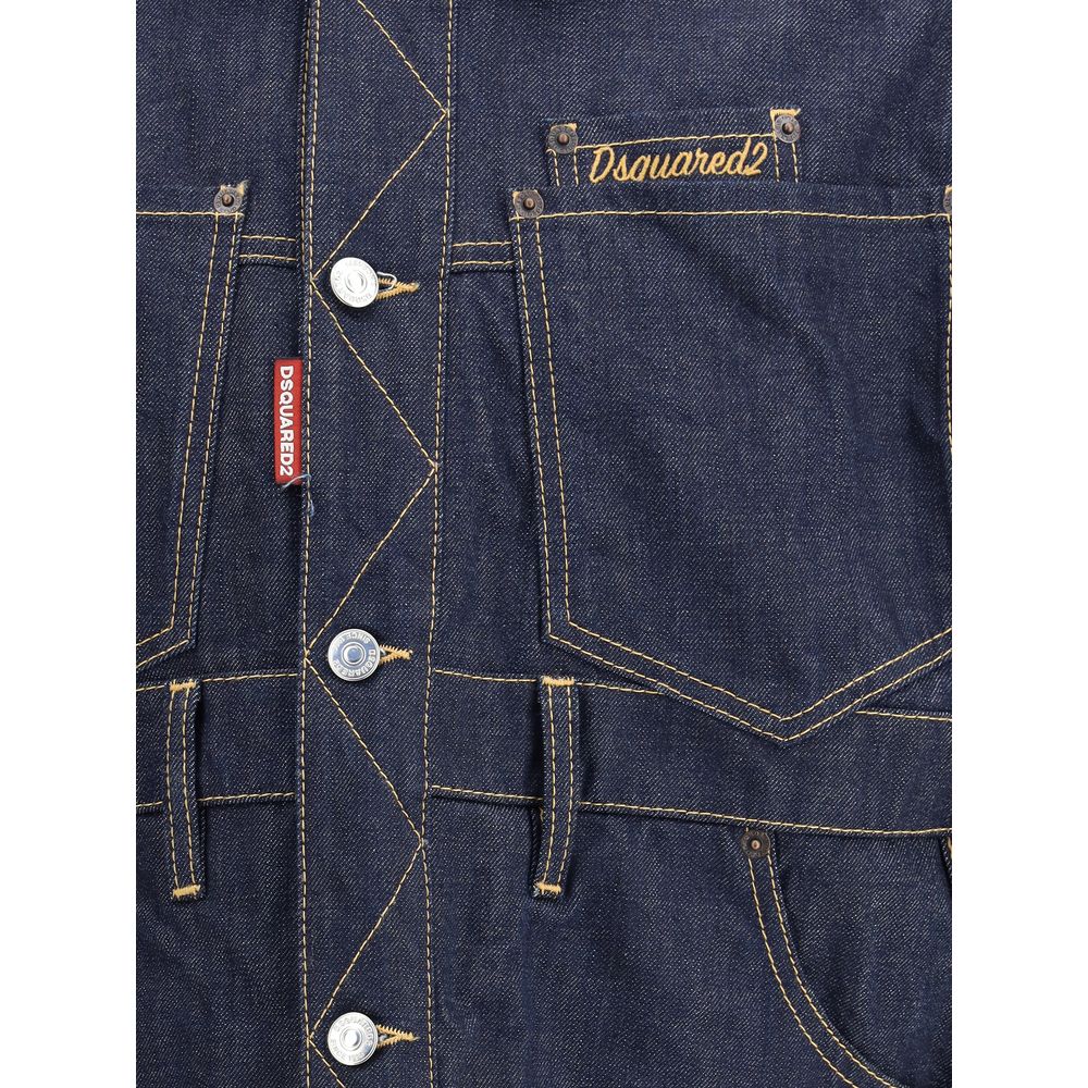 Dsquared² Blå Bomulds Denimjakke