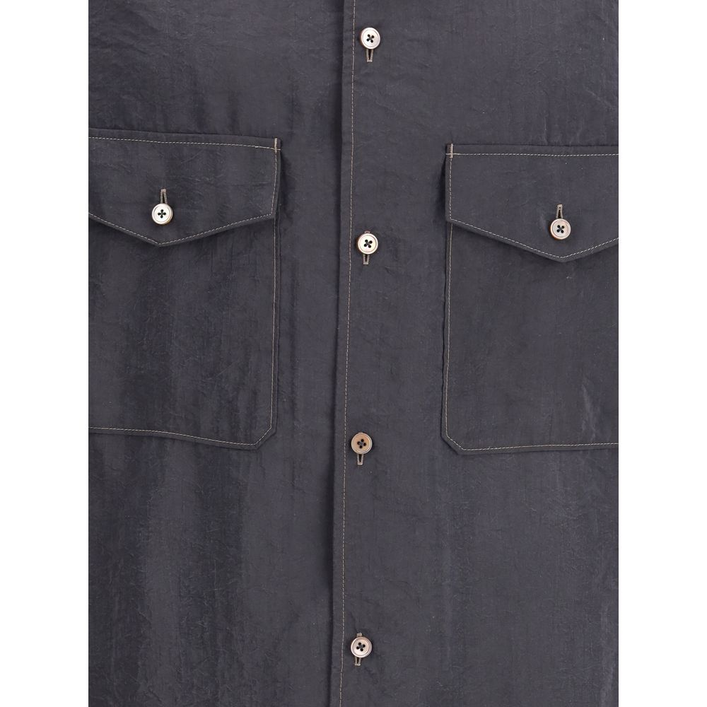 Lemaire grå silkeskjorte