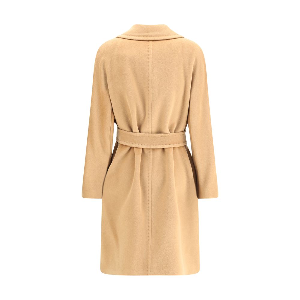 Max Mara Beige Fleece Uldfrakke