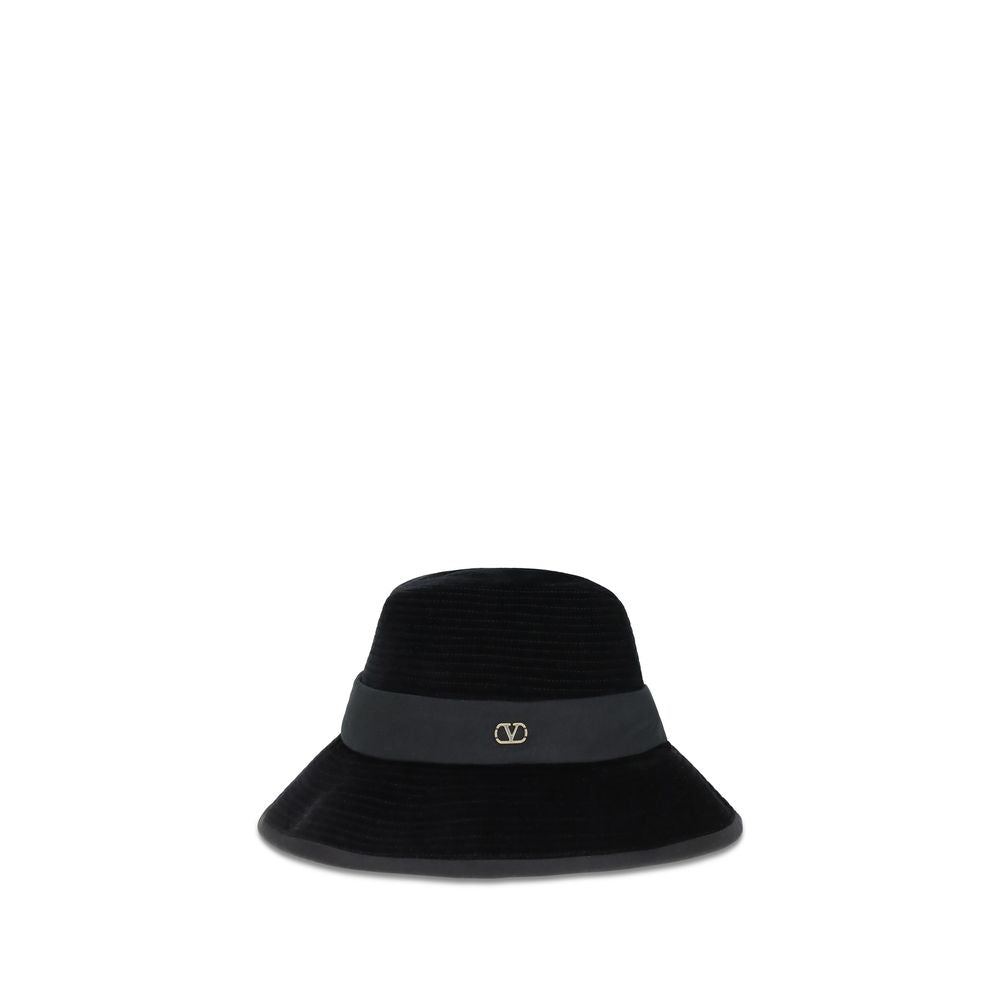 Valentino Garavani Sort Bomuld Fedora