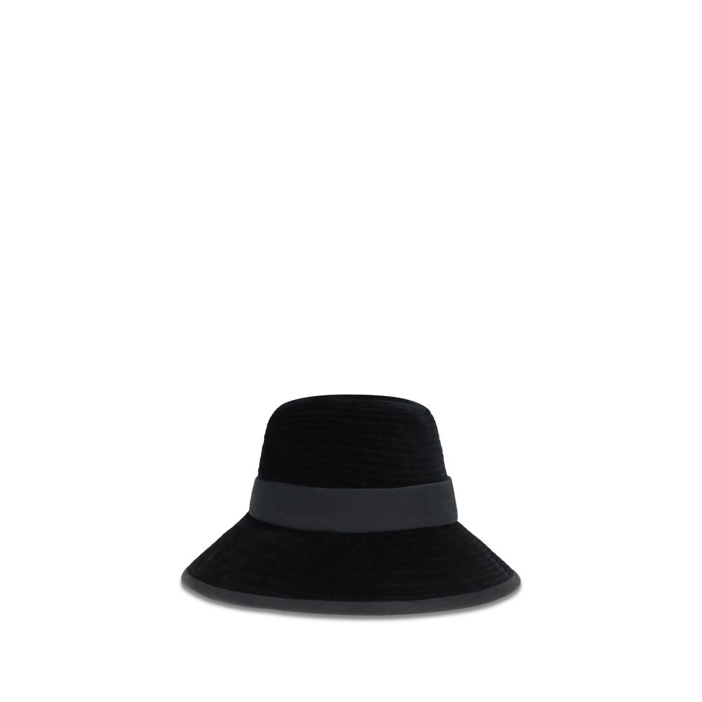 Valentino Garavani Sort Bomuld Fedora