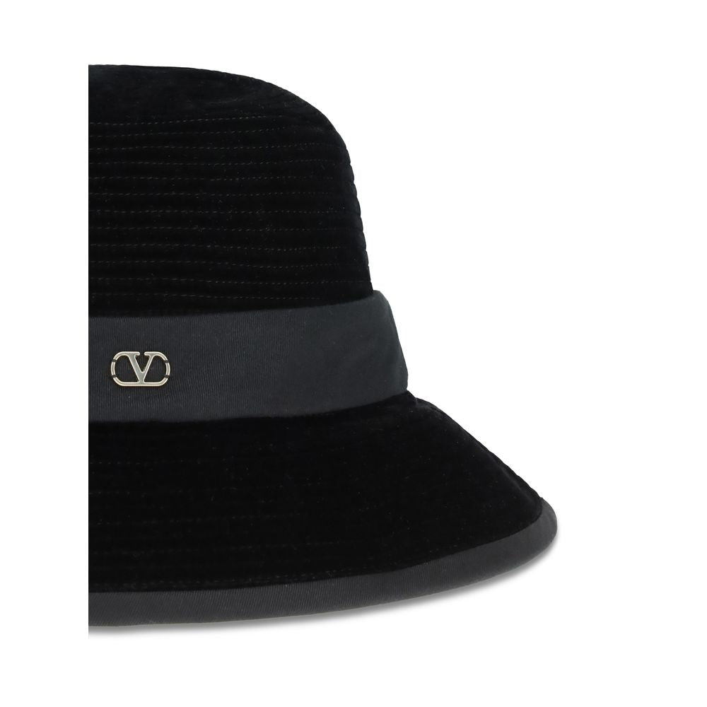 Valentino Garavani Sort Bomuld Fedora