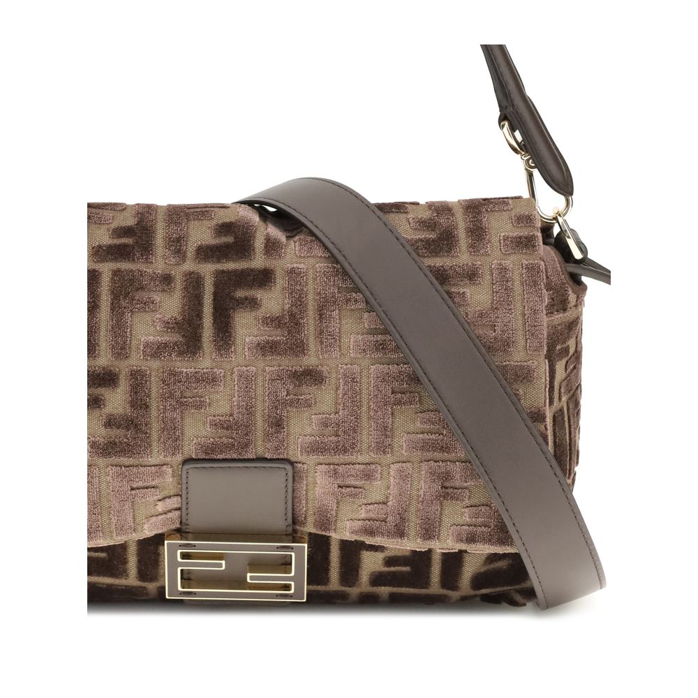 Fendi Brown Viscose Shoulder Bag