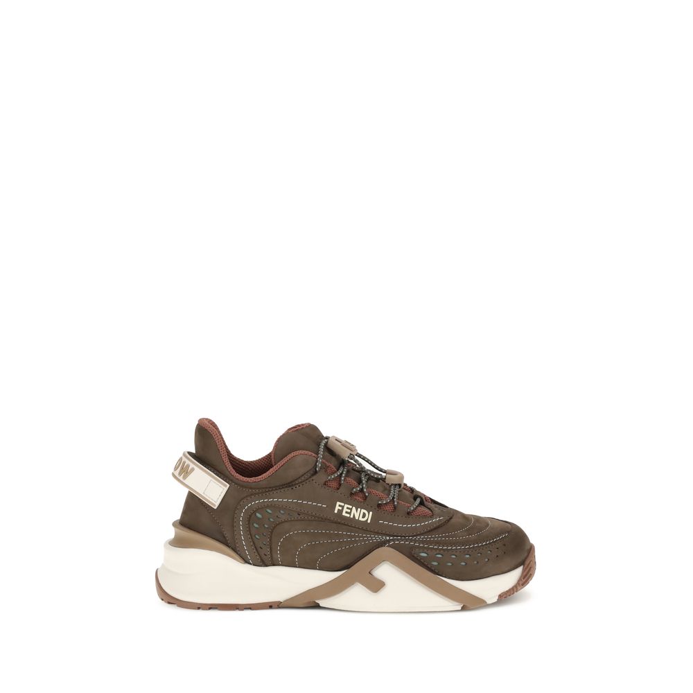 Fendi brune gummi atletiske sneakers