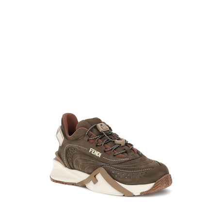 Fendi brune gummi atletiske sneakers