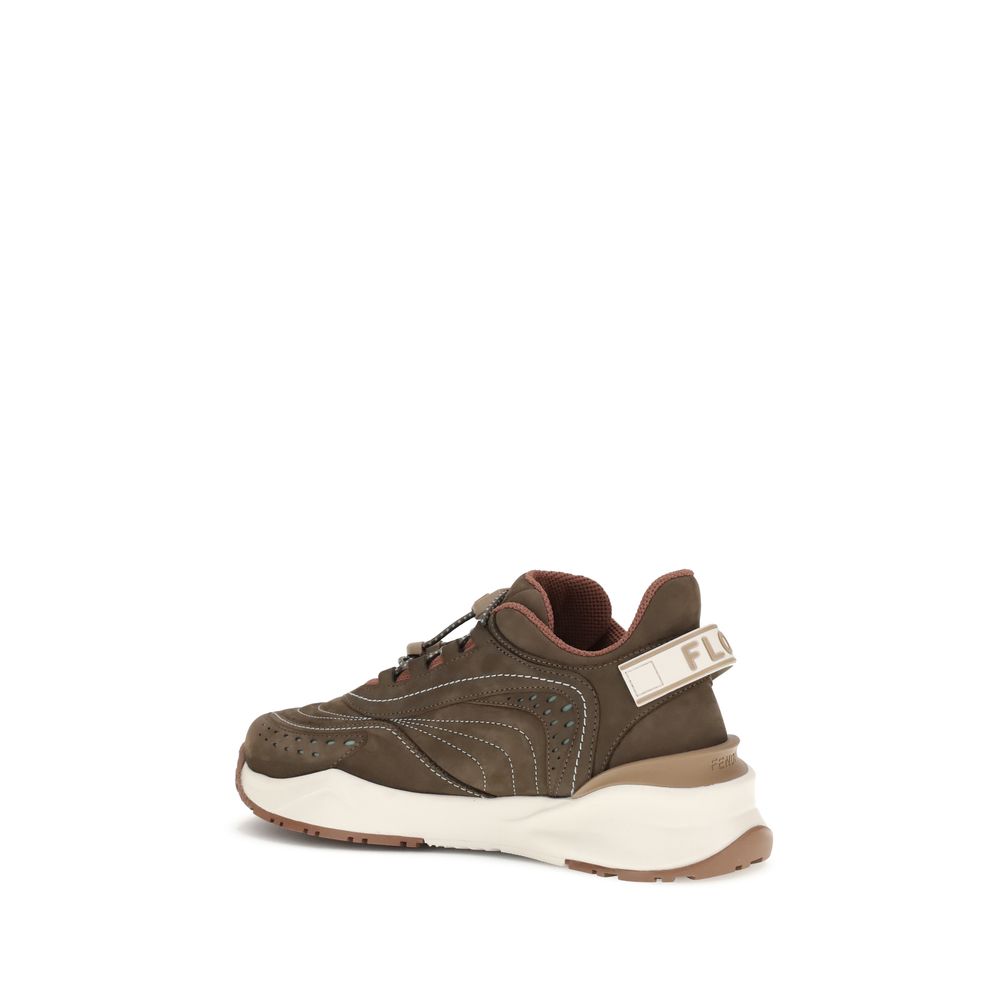 Fendi brune gummi atletiske sneakers