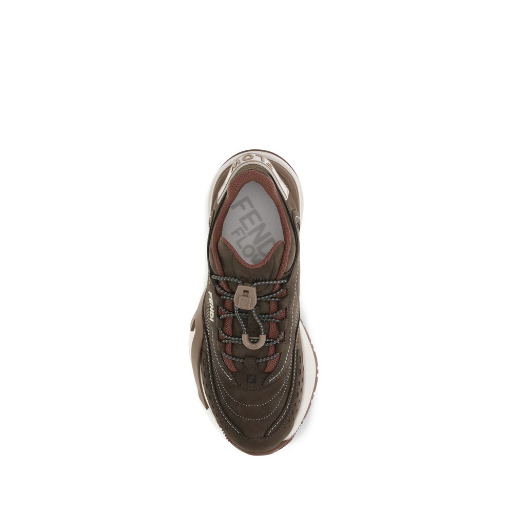 Fendi brune gummi atletiske sneakers