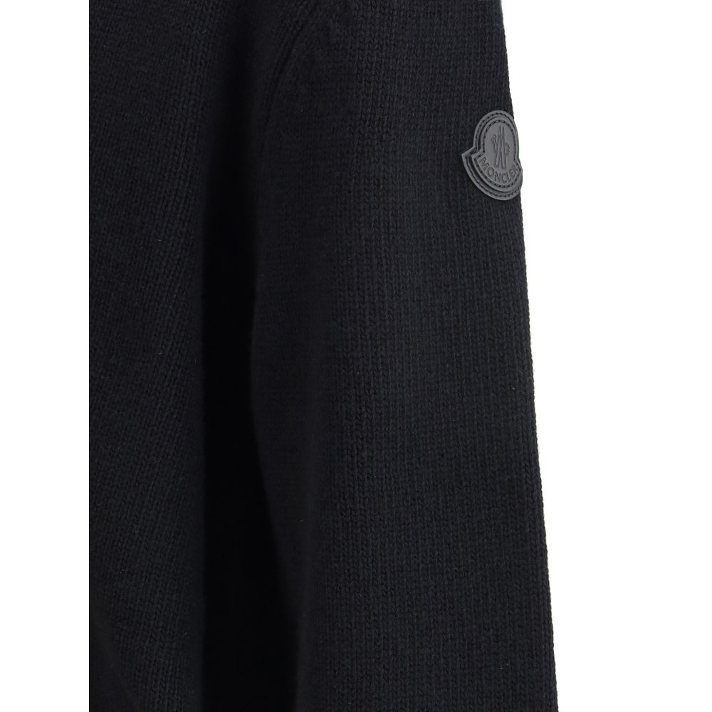 Moncler Sort Fleece Uldcardigan