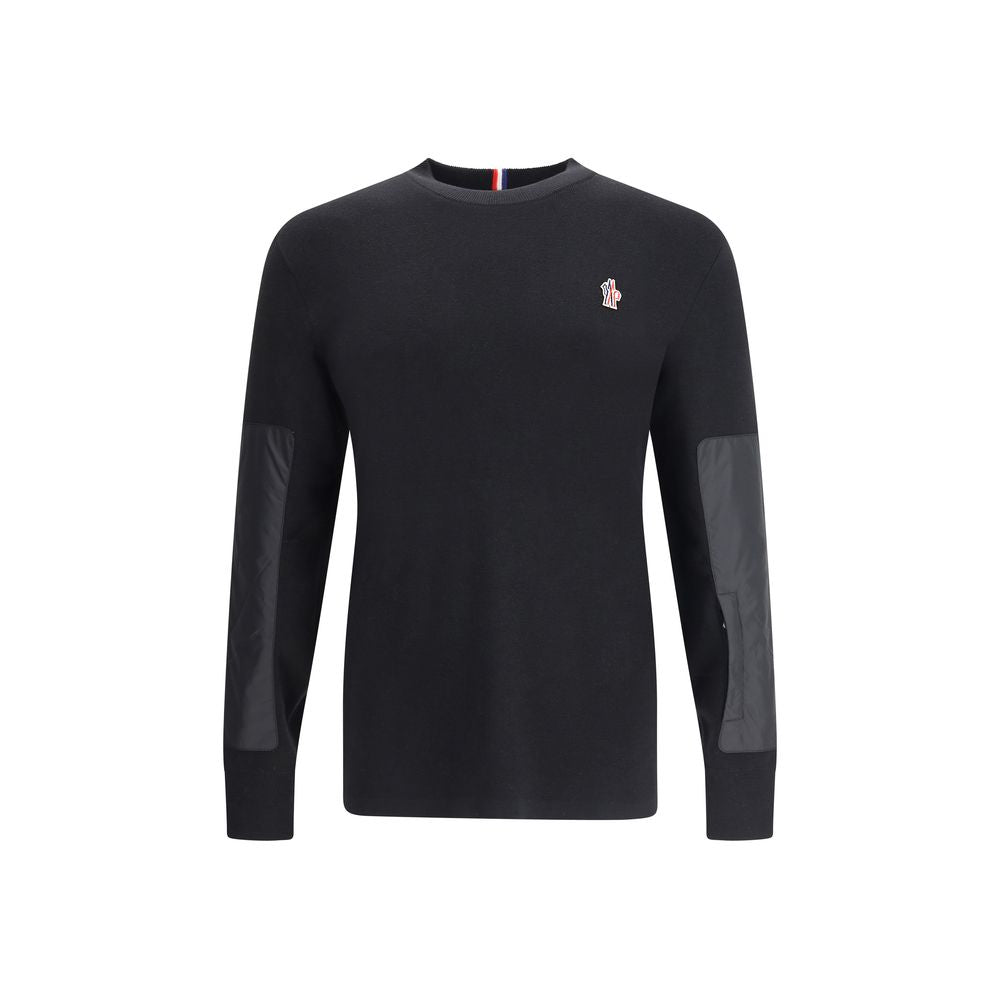 Moncler Grenoble Sort Polyamid Sweatshirt