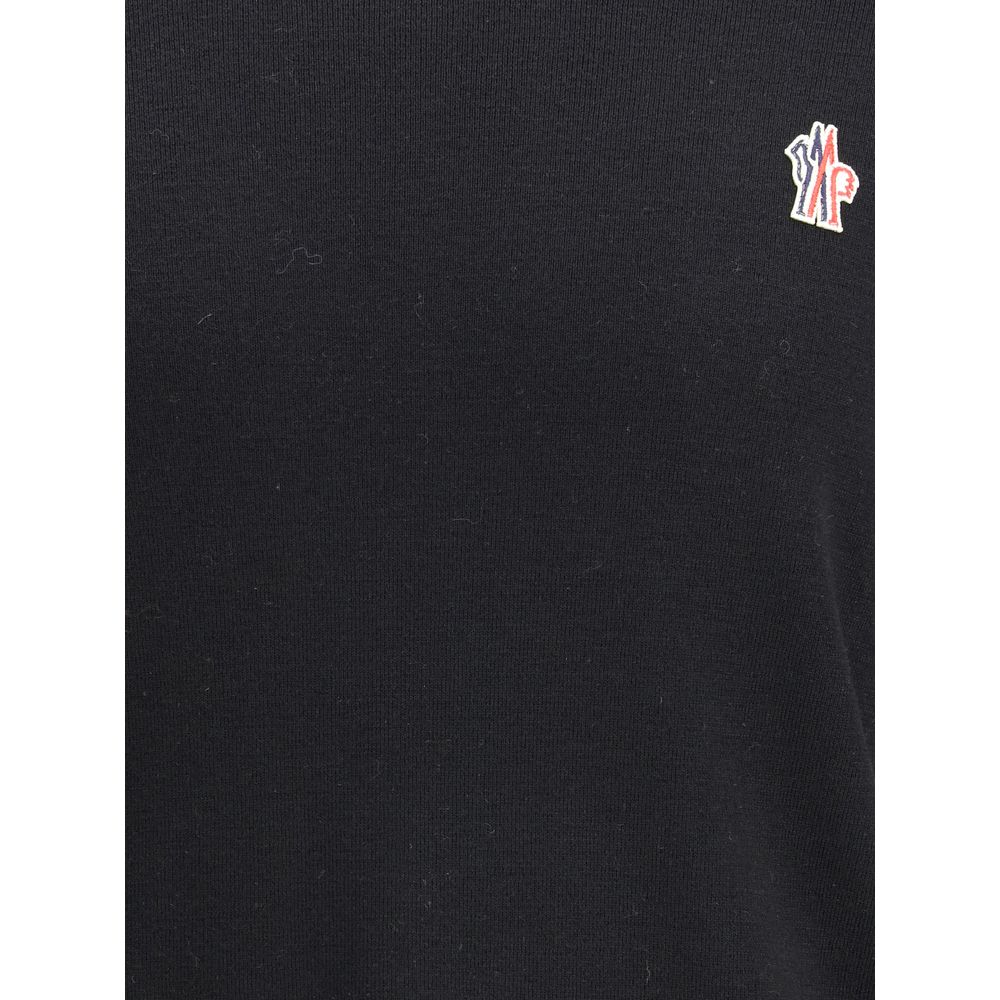 Moncler Grenoble Sort Polyamid Sweatshirt