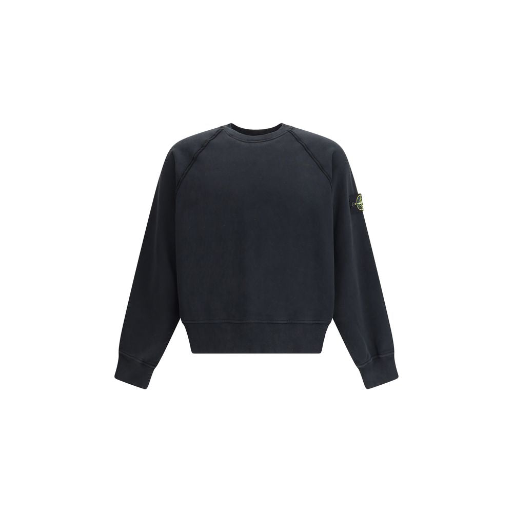 Stone Island sort bomulds sweatshirt