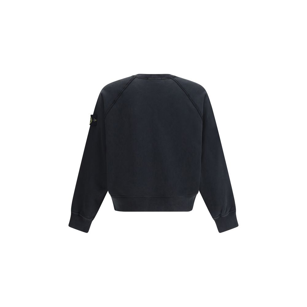 Stone Island sort bomulds sweatshirt