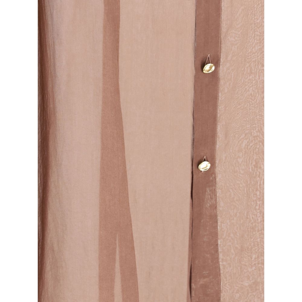 Darkpark Bordeaux silkebluse