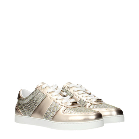 Jimmy Choo Guld Lædersneakers