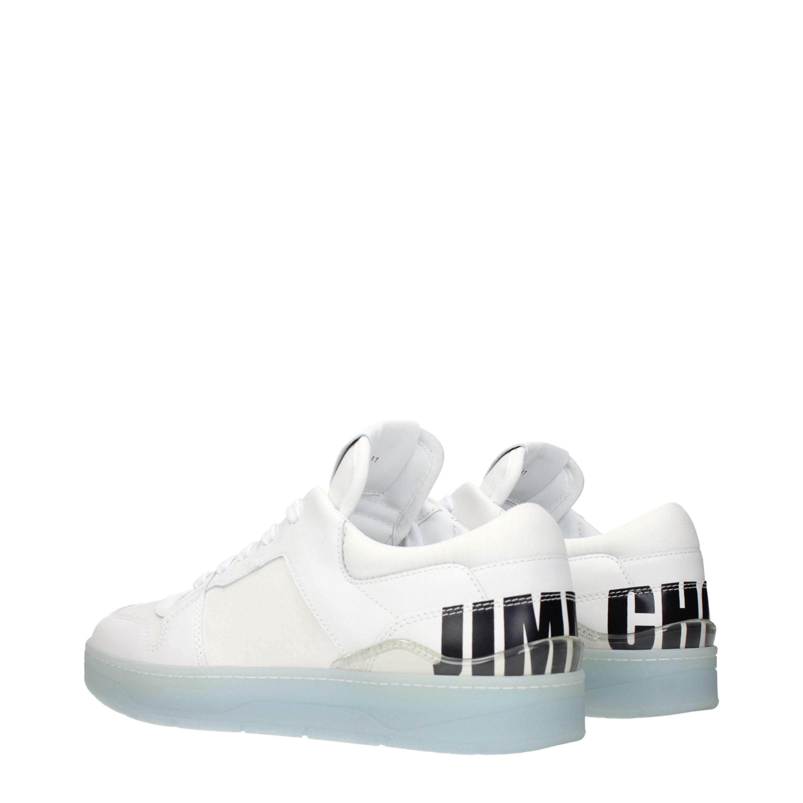 Jimmy Choo Hvide Læder Low Top Sneakers