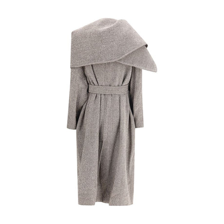 Ferragamo brun fleece uldfrakke