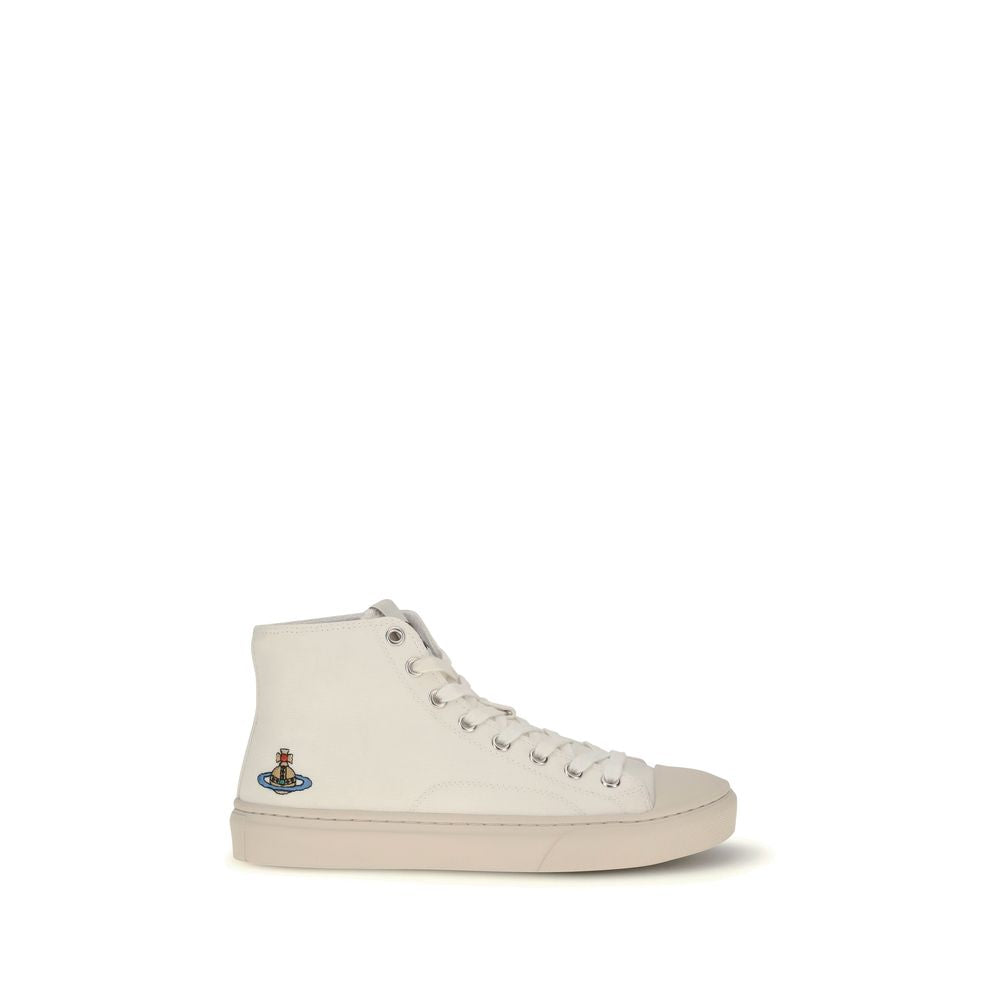 Vivienne Westwood Hvide Bomulds High Top Sneakers